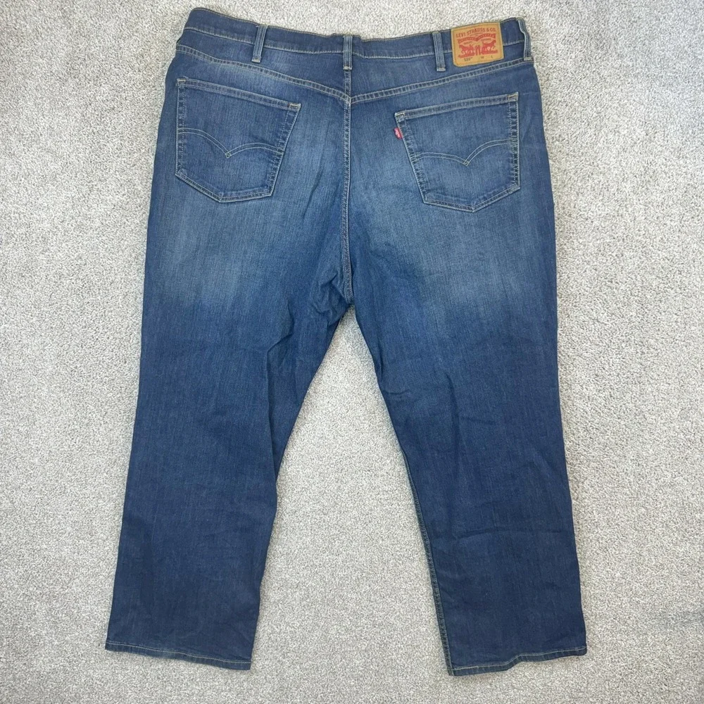 Levi's 559 Relaxed Straight Jeans Men 46x30 Blue Medium Wash Stretch‎ Denim